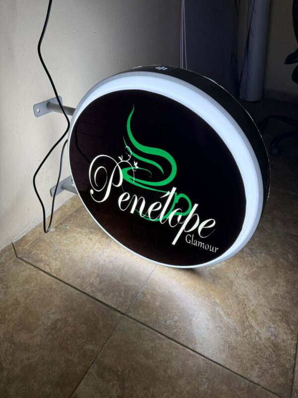 Anuncio Luminoso Circular 60 CM Doble Vista